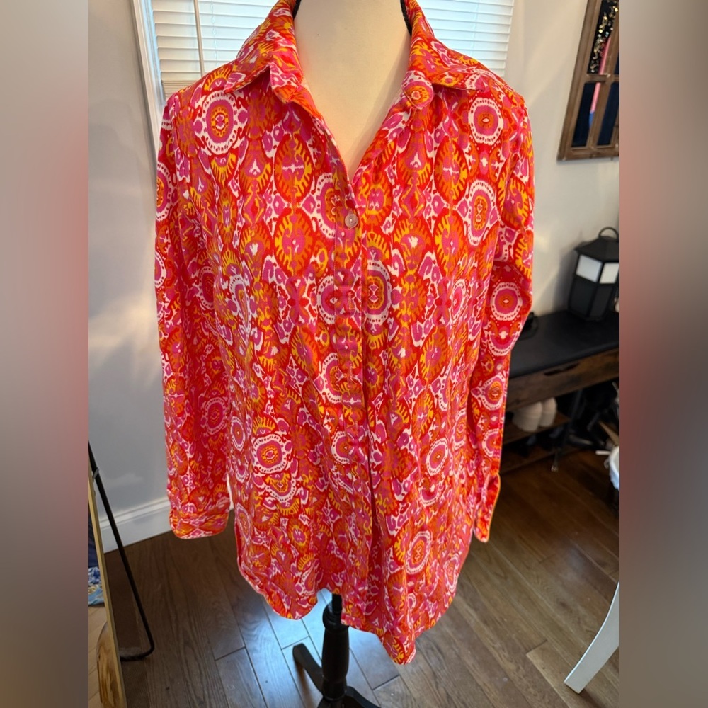 Dina Young Colorful Women's Button Down Corduroy Shirt